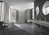 Zidni nosač ručnog tuša Grohe Rainshower s okruglom rozetom u mat obradi nehrđajućeg čelika supersteel.