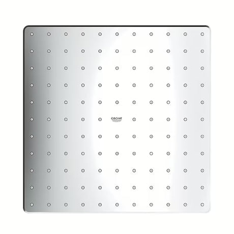 Kromirana nadglavni tuš Grohe Rainshower 310 Mono Cube četvrtastog oblika s načinom rada PureRain.