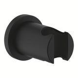 Fiksni nosač ručnog tuša Grohe Rainshower neutral s okruglom rozetom u boji phantom black.