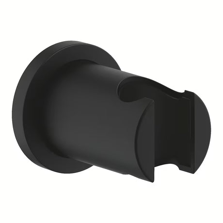 Fiksni nosač ručnog tuša Grohe Rainshower neutral s okruglom rozetom u boji phantom black.