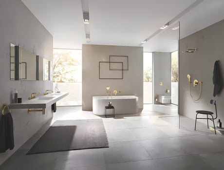 Podžbukni priključak Grohe Rainshower neutral s okruglom rozetom u završnoj obradi Cool Sunrise