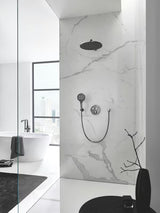 Fiksni zidni držač ručni tuševi Grohe Rainshower neutral s okruglom rozetom u završnoj obradi Hard Graphite.