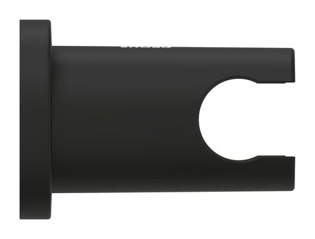 Fiksni nosač ručnog tuša Grohe Rainshower neutral s okruglom rozetom u boji phantom black.