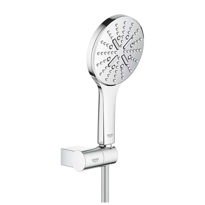 Kromirani tuš set Grohe Rainshower smartactive 130 s ručnom tuš slušalicom, držačem i crijevom 1500 mm