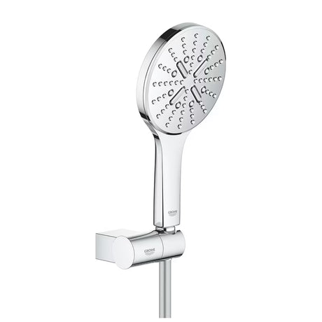 Kromirani tuš set Grohe Rainshower smartactive 130 s ručnom tuš slušalicom, držačem i crijevom 1500 mm