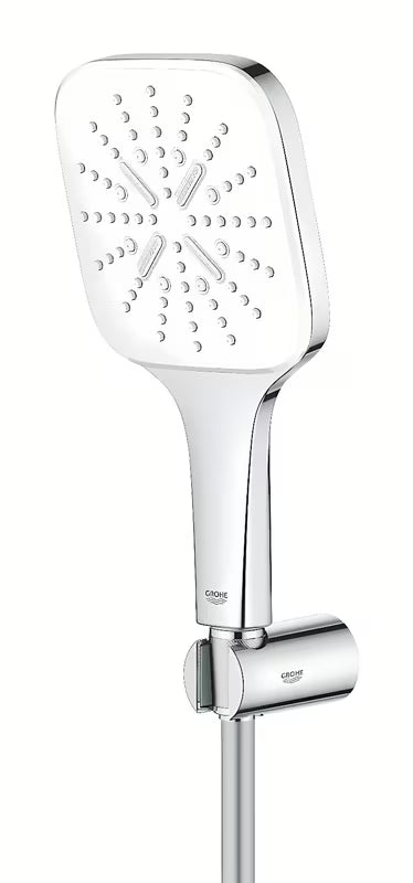 Tuš set Grohe Rainshower smartactive Cube s ručnim tušem i bijelom tuš pločom