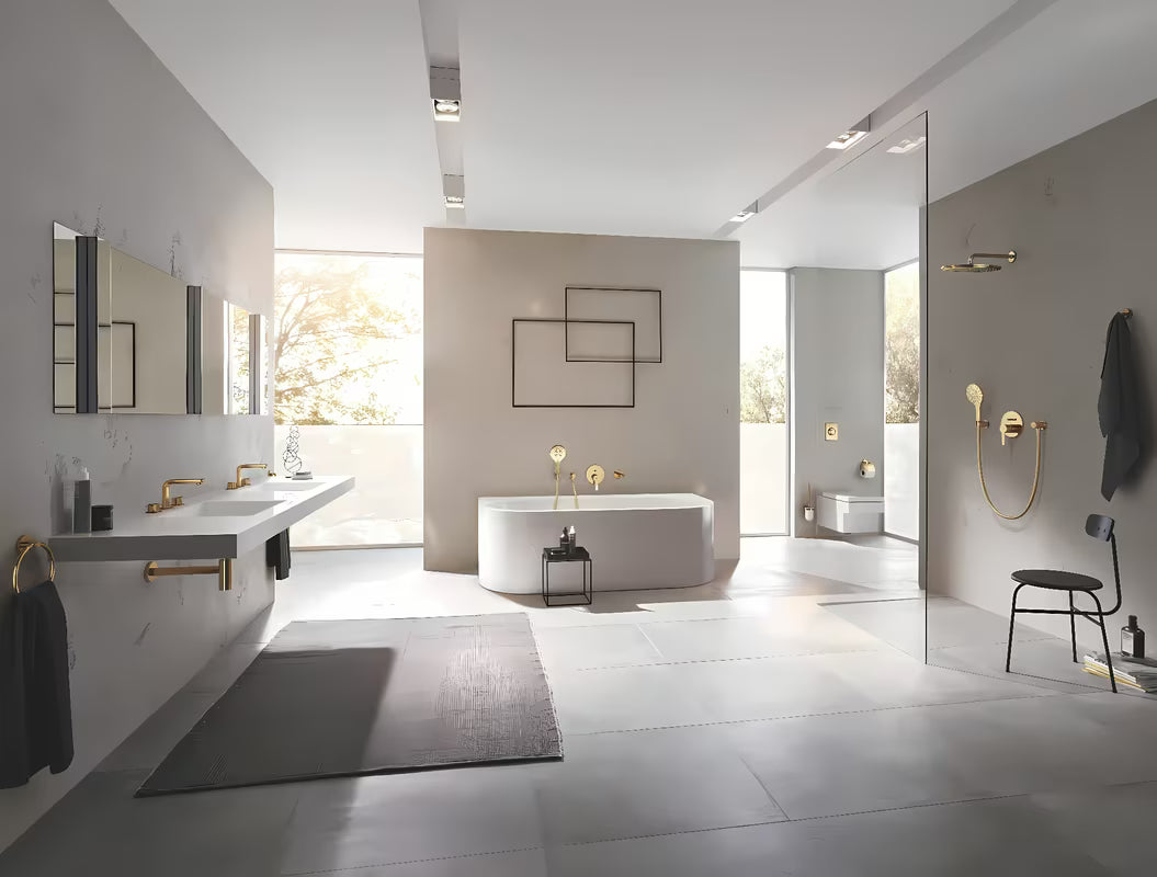 Ručni tuš Grohe Rainshower 130 SmartActive u izvedbi cool sunrise s tri vrste mlaza