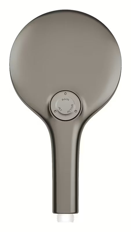 Ručni tuš Grohe Rainshower 130 SmartActive u završnoj obradi brušeni Hard Graphite s tri vrste mlaza.