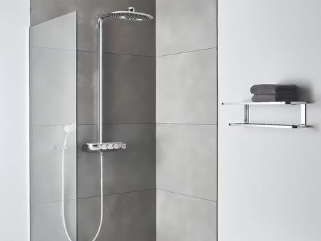 Grohe Rainshower smartcontrol tuš sustav s termostatskom miješalicom u krom izvedbi s nadglavnim tušem 360 mm i ručnim tušem