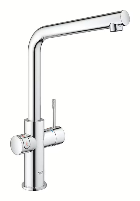 Kromirana miješalica za sudoper Grohe Red Duo s L-izljevom pro za trenutačno kipuću vodu