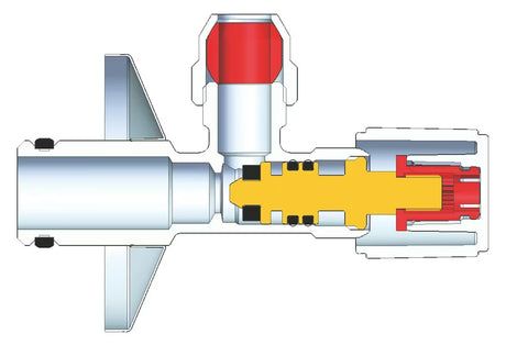 Kutni ventil Grohe Chrome pro za zidnu ugradnju s metalnom ručicom i rozetom
