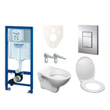 Viseći WC set S-Line Pro s modulom Grohe Rapid SL, vodokotlićem, tipkom i WC školjke daskom