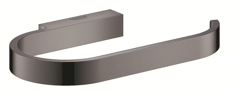 Držač toaletnog papira Grohe Selection bez poklopca u izvedbi hard graphite sa skrivenim zidnim pričvršćenjem.