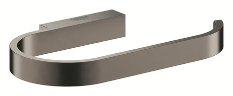 Držač toaletnog papira Grohe Selection u brušenoj izvedbi hard graphite sa skrivenim zidnim pričvršćenjem.