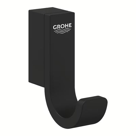 Kukica za ogrtač Grohe Selection u boji phantom black sa skrivenim pričvršćenjem