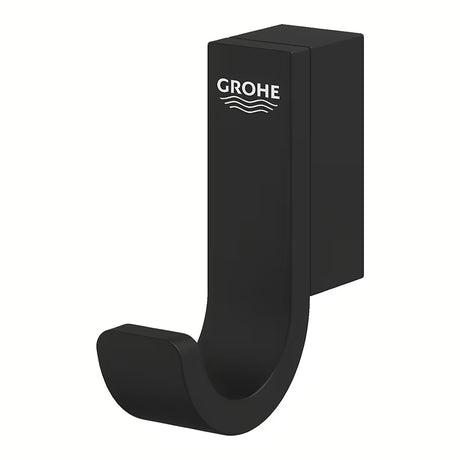 Kukica za ogrtač Grohe Selection u boji phantom black sa skrivenim pričvršćenjem