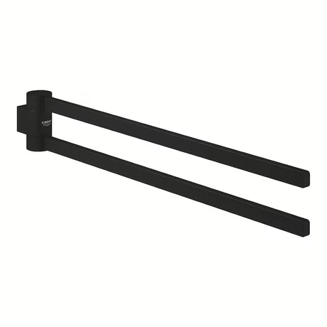 Dvostruki držač ručnika Grohe Selection s dva okretna kraka u boji phantom black.
