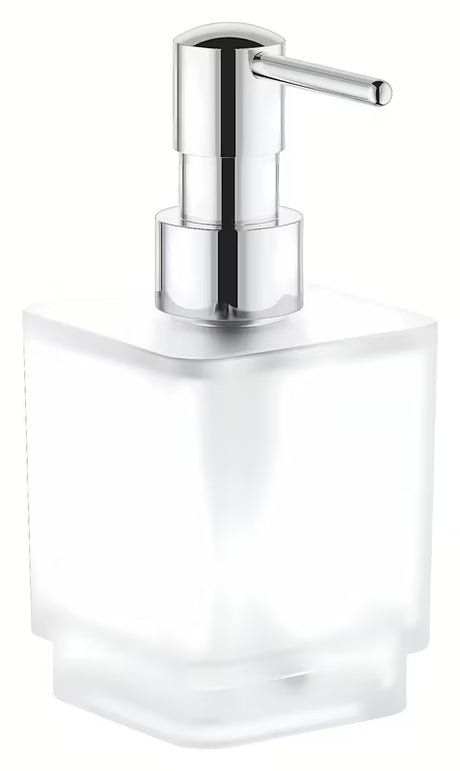 Kromirani dozator tekućeg sapuna Grohe Selection Cube bez držača sa staklenom posudom