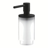 Dozator sapuna Grohe Selection u boji phantom black od kombinacije stakla i metala.