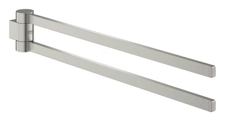 Dvostruki rotirajući držač ručnika Grohe Selection u izvedbi supersteel sa skrivenim pričvršćenjem