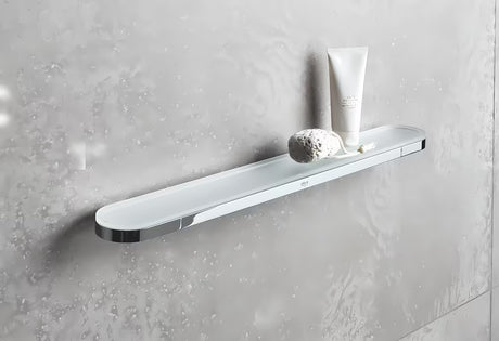 Staklena kupaonska polica Grohe Selection u kromiranoj izvedbi pro za odlaganje kozmetike