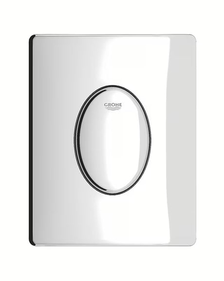 Kromirana tipka za aktiviranje Grohe Skate Air pro za jednokoličinsko ispiranje i vertikalnu ugradnju.