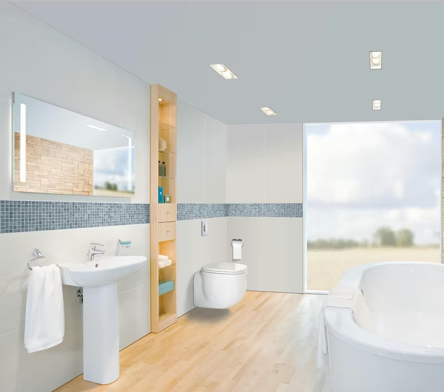 Kromirana tipka za aktiviranje Grohe Skate Air pro s dvokoličinskim ispiranjem i funkcijom start/stop