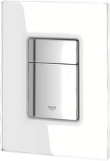 Tipka za Aktiviranje Grohe Skate Cosmopolitan sa staklenom površinom u mjesečno bijeloj boji.