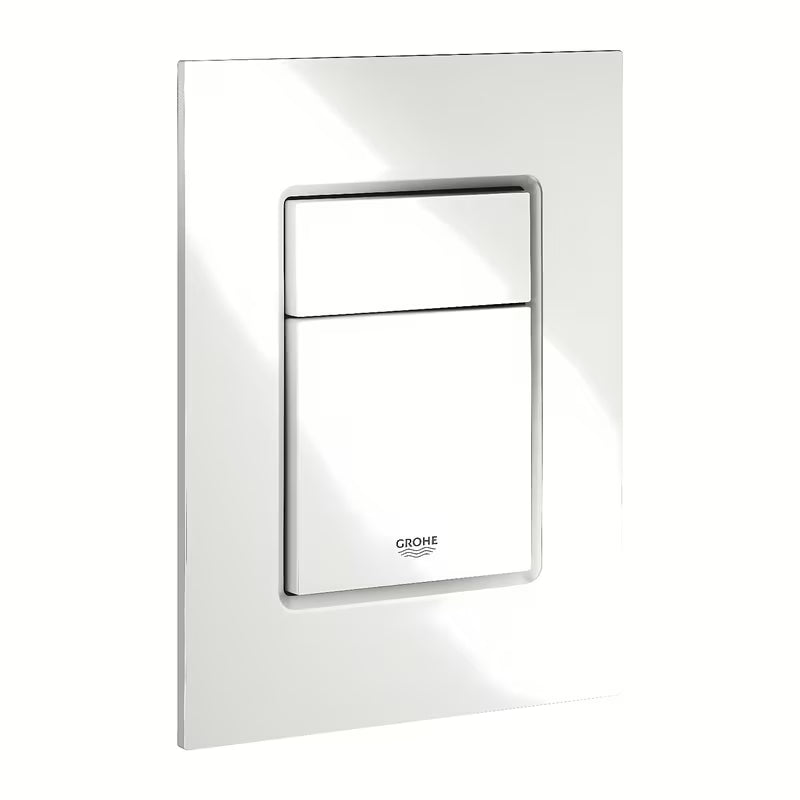 Bijela tipka za ispiranje tipka Grohe Skate Cosmopolitan S u izvedbi Alpine White pro podžbukni vodokotlići