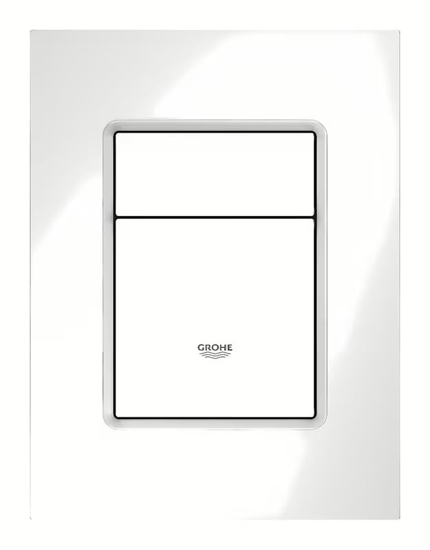 Bijela tipka za ispiranje tipka Grohe Skate Cosmopolitan S u izvedbi Alpine White pro podžbukni vodokotlići