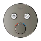 Podžbukna termostatska miješalica za tuš Grohe Grohtherm smartcontrol u izvedbi brushed hard graphite.
