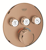 Podžbukna termostatska miješalica za tuš Grohe Grohtherm smartcontrol u brušenoj izvedbi Warm Sunset