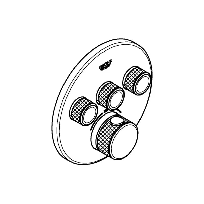 Podžbukna termostatska miješalica za tuš Grohe Grohtherm smartcontrol u brušenoj izvedbi Warm Sunset