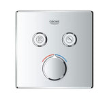 Podžbukna miješalica za tuš Grohe Smart Control u krom izvedbi s upravljanjem smartcontrol i dva izlaza.