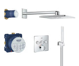 Podžbukni tuš sustav Grohe Smart Control u krom izvedbi s nadglavnom i ručnom tuš slušalicom