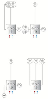 Podžbukna termostatska miješalica za tuš Grohe Grohtherm smartcontrol u boji Moon White s tri ventila