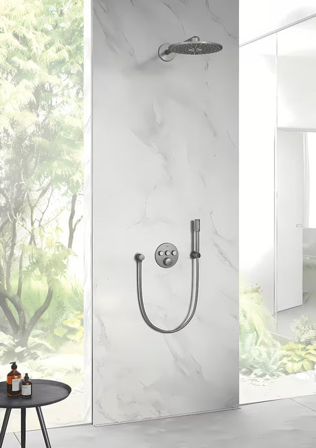 Podžbukna termostatska miješalica za tuš Grohe Grohtherm smartcontrol u izvedbi brushed hard graphite