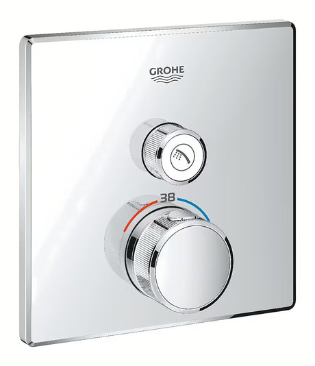 Kromirana podžbukna termostatska miješalica za tuš Grohe Grohtherm smartcontrol s tipkastim upravljanjem smartcontrol