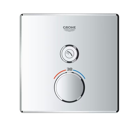 Kromirana podžbukna termostatska miješalica za tuš Grohe Grohtherm smartcontrol s tipkastim upravljanjem smartcontrol