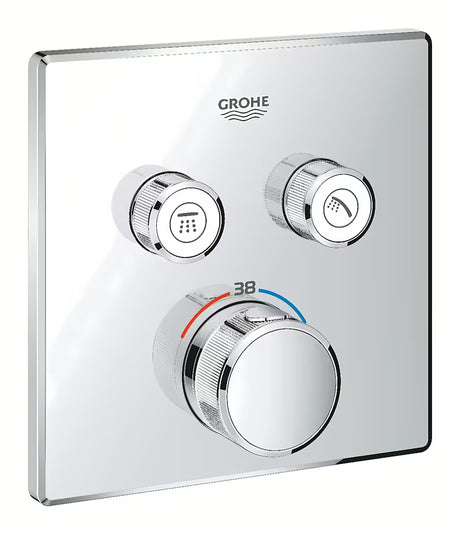 Kromirana podžbukna termostatska miješalica za tuš Grohe Grohtherm smartcontrol s tipkastim upravljanjem
