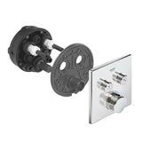 Kromirana podžbukna termostatska miješalica za tuš Grohe Grohtherm smartcontrol s tipkastim upravljanjem