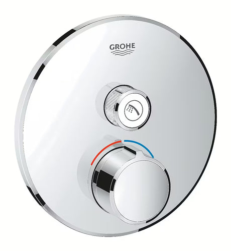 Podžbukna termostatska miješalica za tuš Grohe Smart Control u krom izvedbi s okruglom rozetom