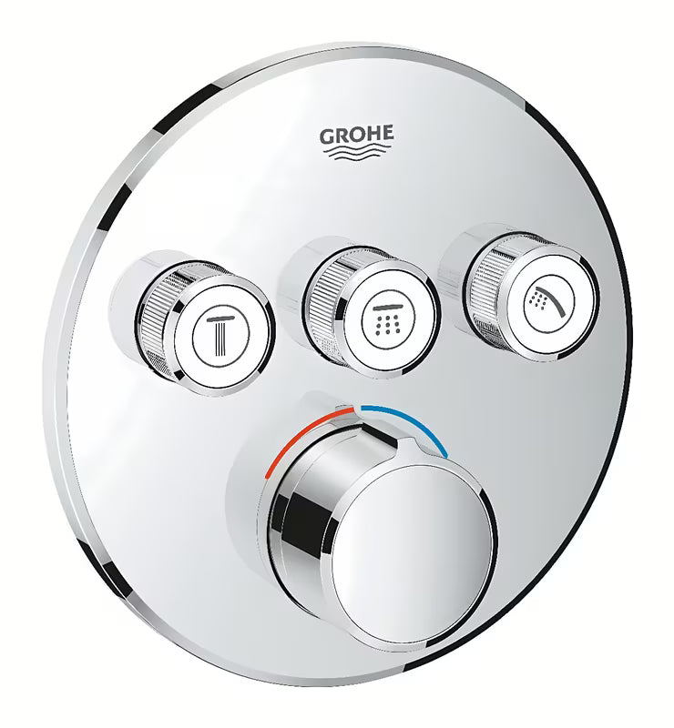 Podžbukna termostatska miješalica za tuš Grohe Smart Control u krom izvedbi s upravljanjem smartcontrol