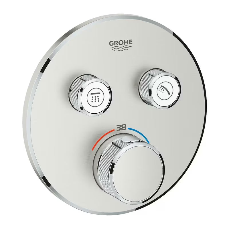 Termostatska podžbukna miješalica za tuš Grohe Grohtherm smartcontrol u izvedbi supersteel