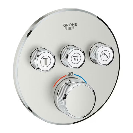 Grohe Grohtherm smartcontrol termostatska podžbukna miješalica za tuš u izvedbi supersteel