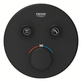 Podžbukna miješalica za tuš Grohe smartcontrol u izvedbi phantom black s upravljanjem na tipku