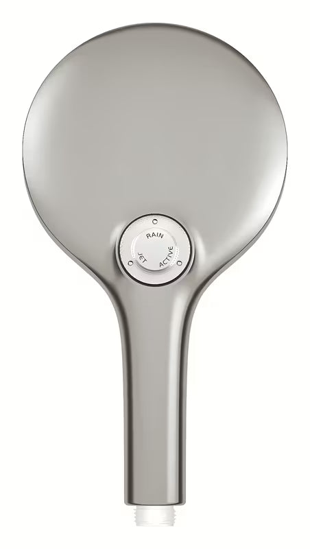 Ručni tuš Grohe Rainshower 130 SmartActive u izvedbi supersteel s tri vrste mlaza