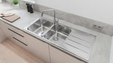 Kromirana jednoručna baterija miješalica za sudoper Grohe Start s visokim zakretnim U izljevom