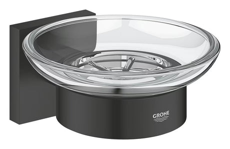 Posuda Za Sapun Grohe Start Cube s držačem u mat crnoj boji sa skrivenim pričvršćenjem