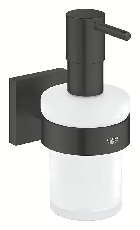 Dozator sapuna Grohe Start Cube s držačem u mat crnoj boji sa skrivenim pričvršćenjem